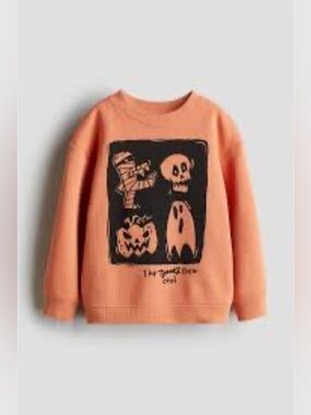 🌸H&M Kids Orange/Halloween Sweatshirt US 8/10